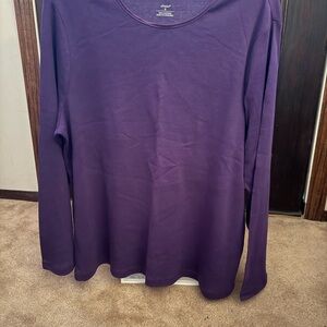 CJ Banks Purple Long Sleeve Top
